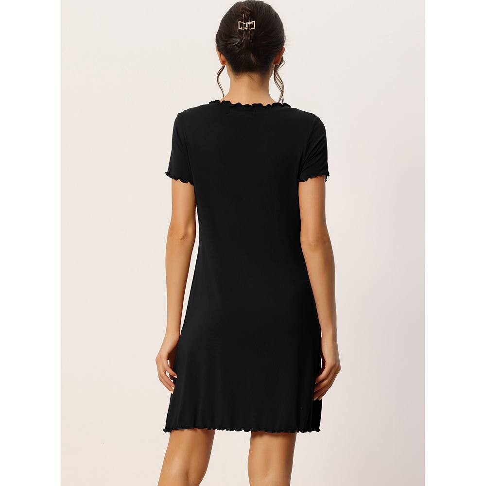 Женская рубашка для сна с коротким рукавом и рюшами, ночная рубашка, домашняя одежда, ночные рубашки Cheibear, синий
Женская рубашка для сна с коротким рукавом и рюшами, ночная рубашка, домашняя одежда, ночные рубашки Cheibear, синий