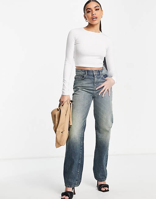 Белая укороченная футболка с длинными рукавами ASOS DESIGN, Белый, Белая укороченная футболка с длинными рукавами ASOS DESIGN
Белая укороченная футболка с длинными рукавами ASOS DESIGN, Белый, Белая укороченная футболка с длинными рукавами ASOS DESIGN