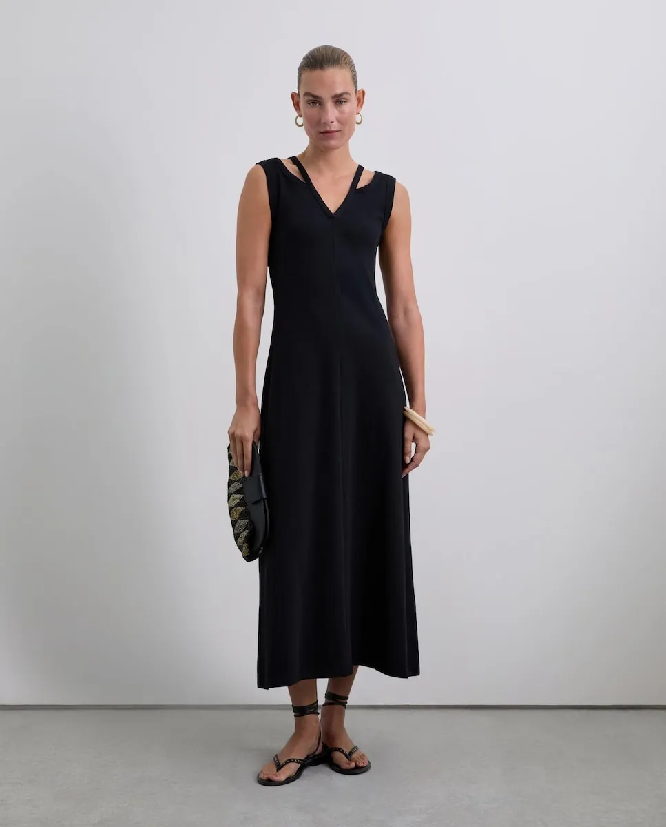 Миди-платье без рукавов с V-образным вырезом Scalpers, черный
Миди-платье без рукавов с V-образным вырезом Scalpers, черный