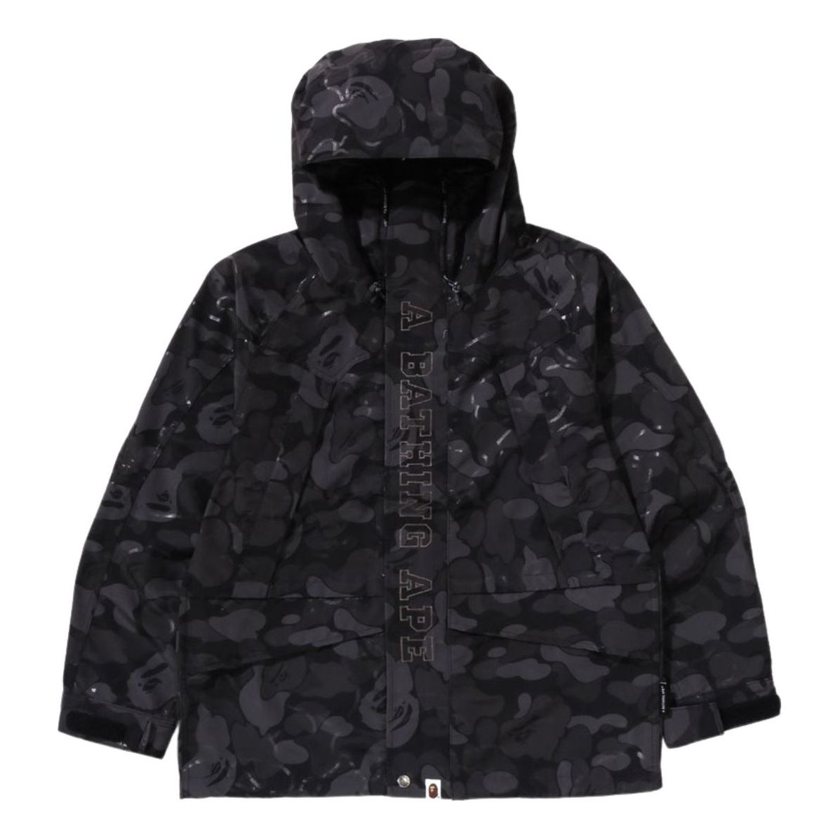 Сноубордическая куртка A Bathing Ape с ламинированным камуфляжным рисунком, цвет «черный»
Сноубордическая куртка A Bathing Ape с ламинированным камуфляжным рисунком, цвет «черный»