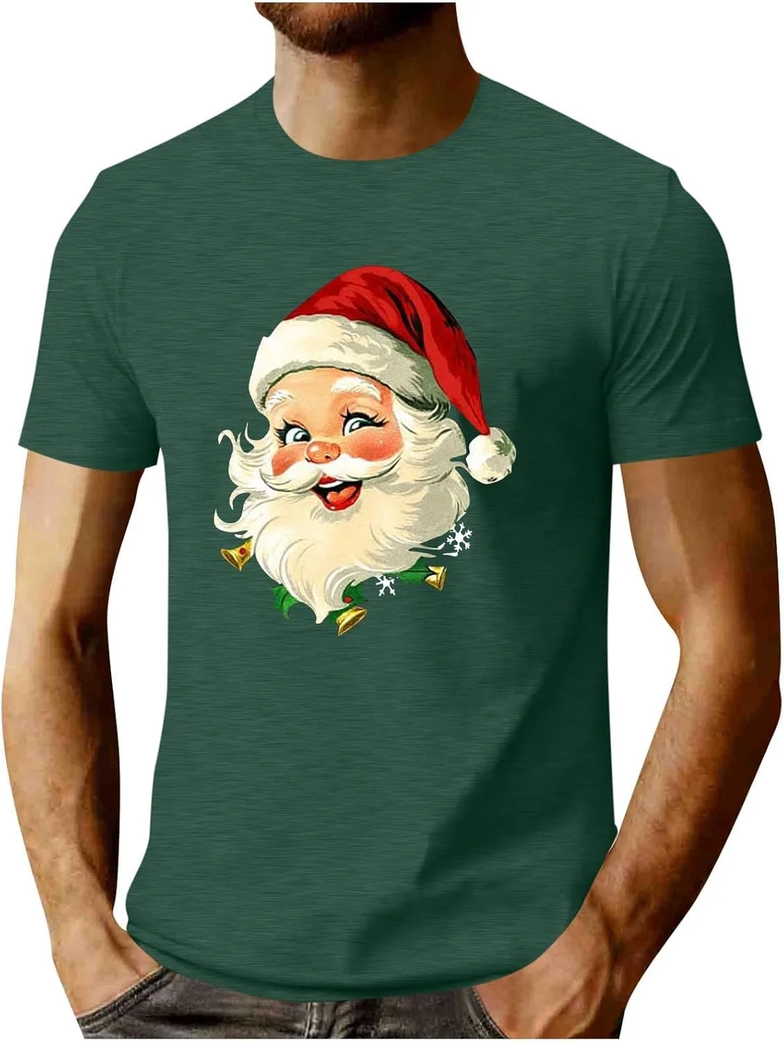 Мужская футболка с принтом Санта-Клауса
Мужская футболка с принтом Санта-Клауса