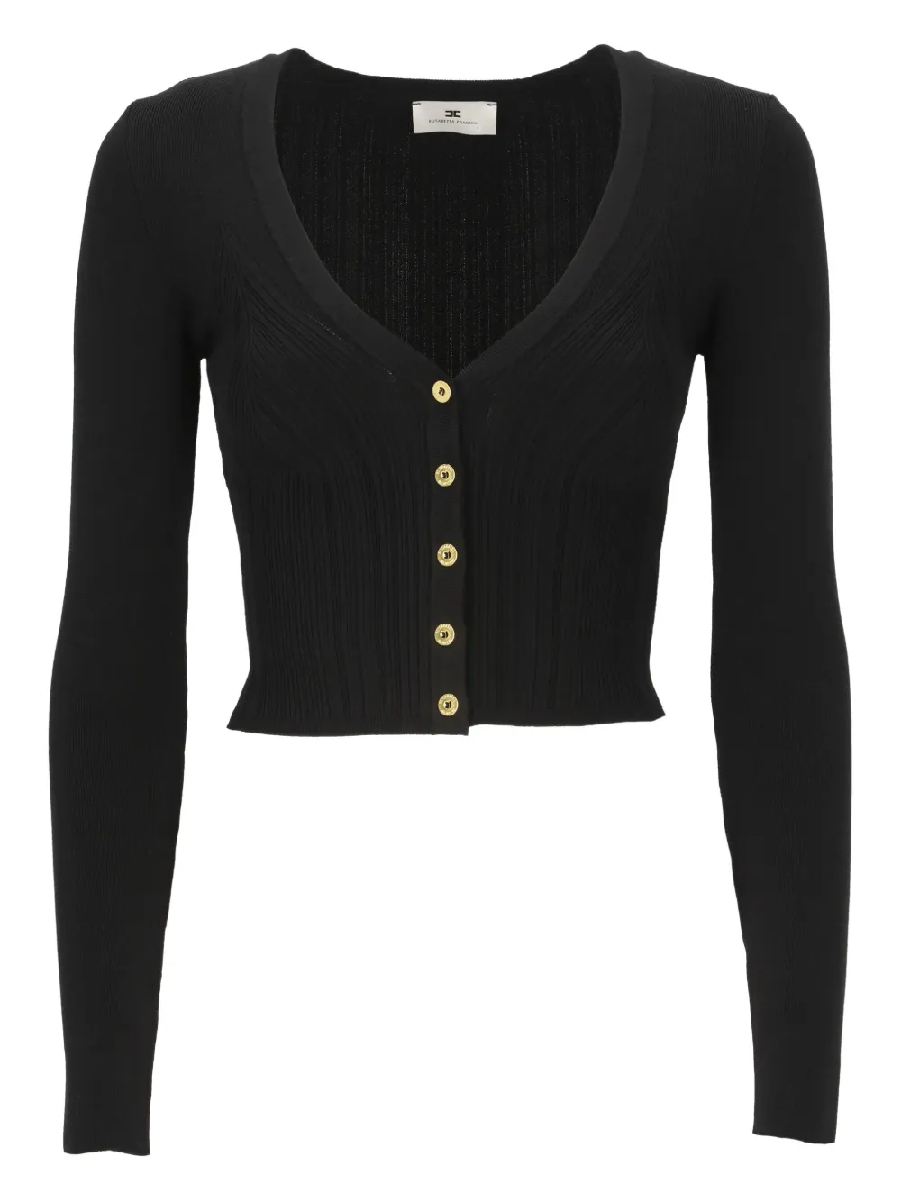 Кардиган с V-образным вырезом Elisabetta Franchi, черный
Кардиган с V-образным вырезом Elisabetta Franchi, черный