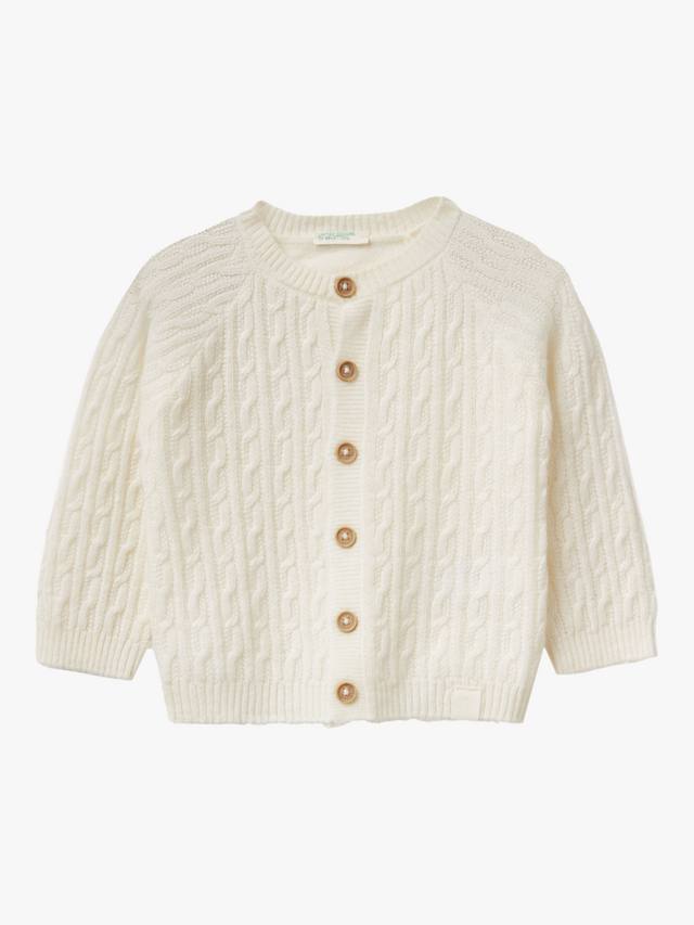 Детский кардиган из шерстяной смеси Benetton, White
Детский кардиган из шерстяной смеси Benetton, White