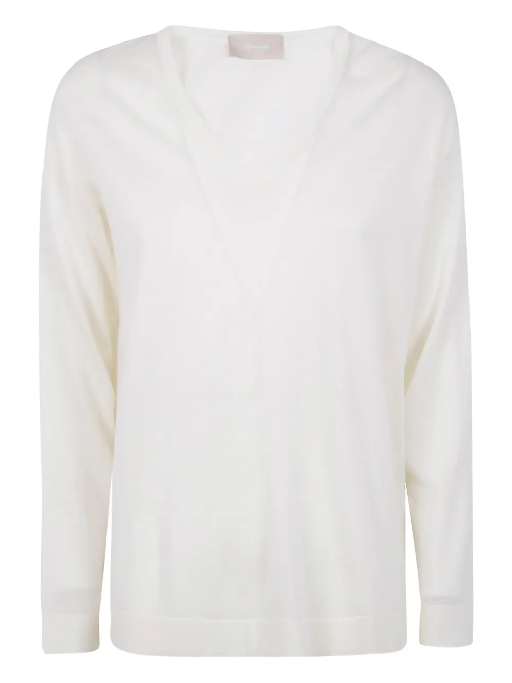 Ребристый свитер с V-образным вырезом Drumohr, нейтральный
Ребристый свитер с V-образным вырезом Drumohr, нейтральный