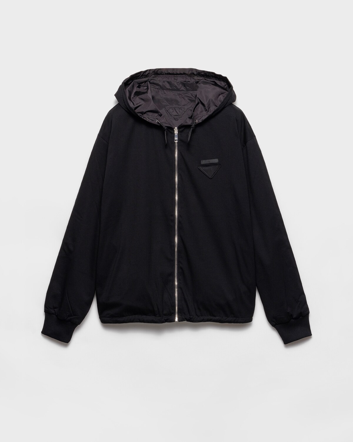 Двустороннее худи из джерси Prada, черный
Двустороннее худи из джерси Prada, черный