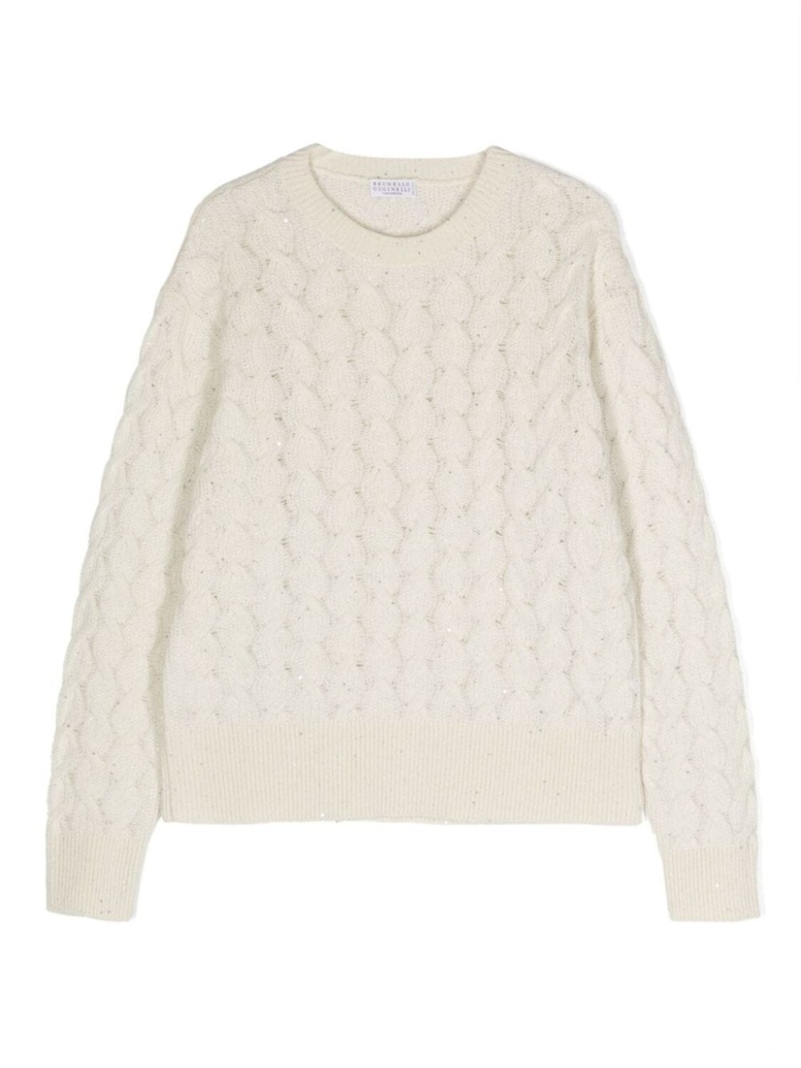 Brunello Cucinelli Kids джемпер фактурной вязки с эффектом металлик, нейтральный цвет
Brunello Cucinelli Kids джемпер фактурной вязки с эффектом металлик, нейтральный цвет