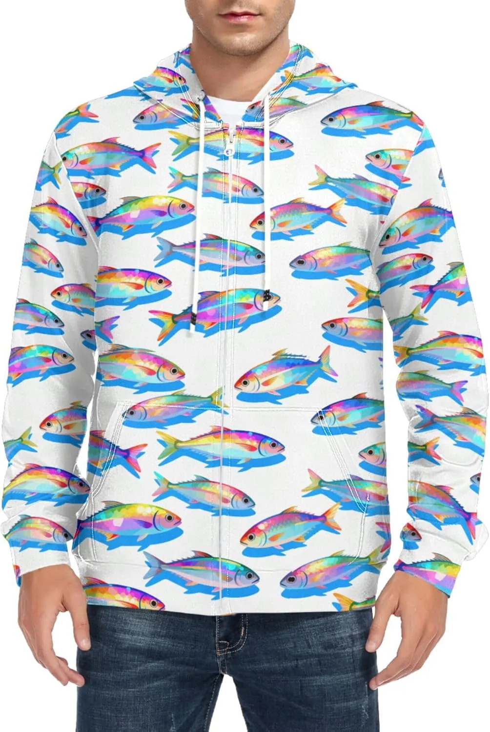 Мужская толстовка с полной молнией и красочным принтом CUPADA
Мужская толстовка с полной молнией и красочным принтом CUPADA