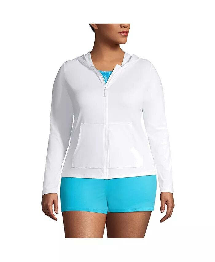 Рашгард больших размеров с капюшоном, молнией и длинными рукавами, защита от опрокидывания UPF 50 Lands' End, белый
Рашгард больших размеров с капюшоном, молнией и длинными рукавами, защита от опрокидывания UPF 50 Lands' End, белый