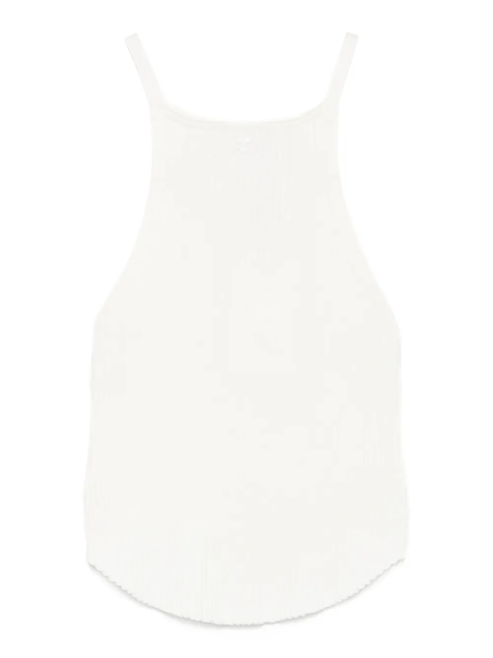 Топ в рубчик с вырезом халтер Courrèges, белый
Топ в рубчик с вырезом халтер Courrèges, белый