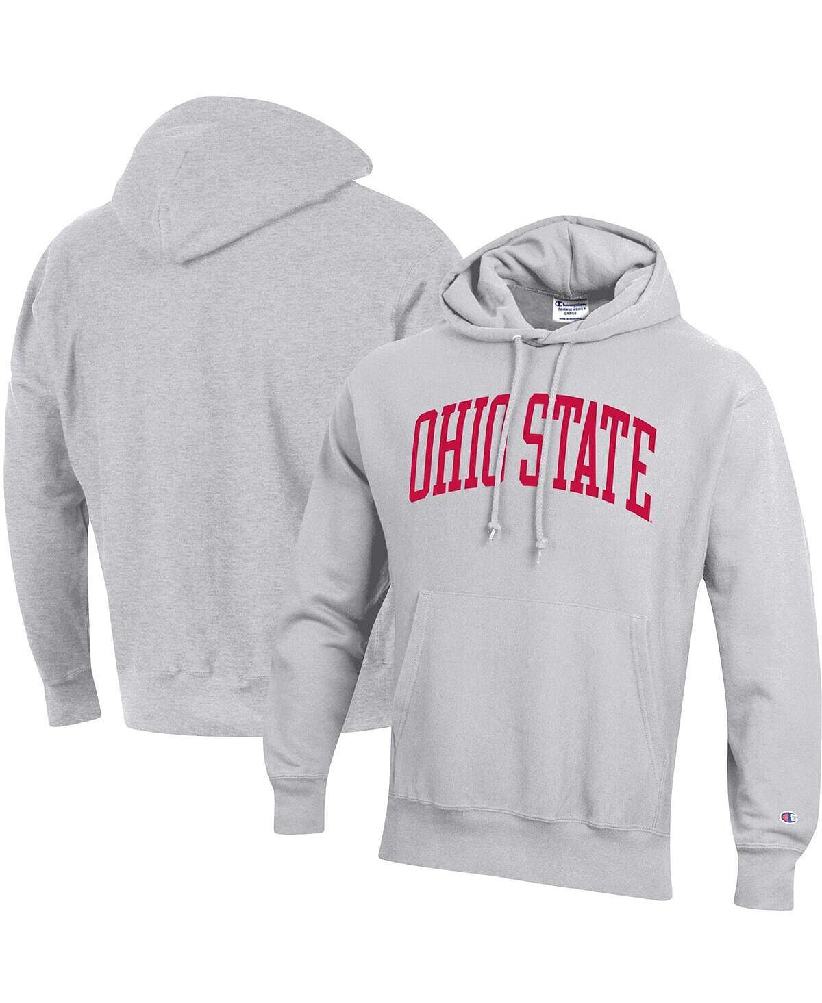 Мужской серый пуловер с капюшоном Ohio State Buckeyes Team Arch обратного переплетения Champion
Мужской серый пуловер с капюшоном Ohio State Buckeyes Team Arch обратного переплетения Champion