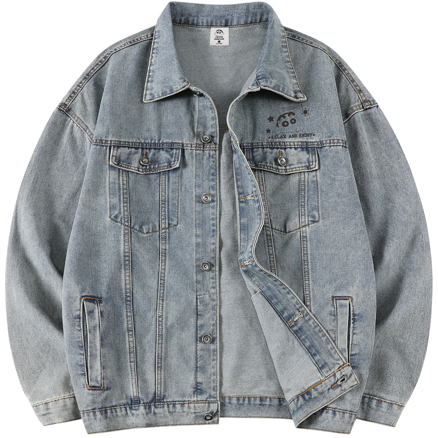 Джинсовая куртка унисекс Crayon Shinchan/Crayon Shinchan, черный
Джинсовая куртка унисекс Crayon Shinchan/Crayon Shinchan, черный