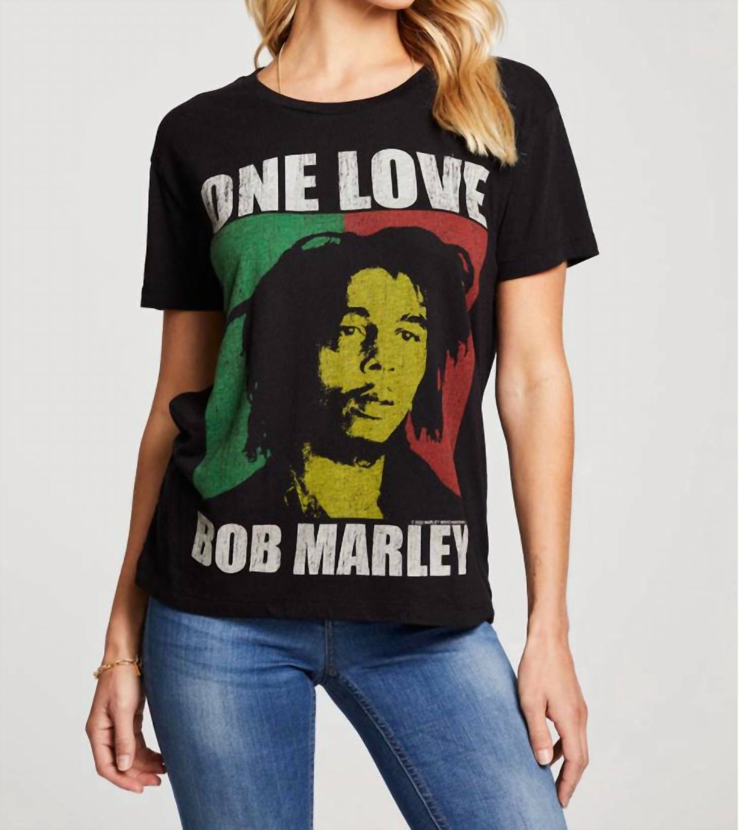 Футболка Bob Marley One Love черного цвета Chaser 
Футболка Bob Marley One Love черного цвета Chaser