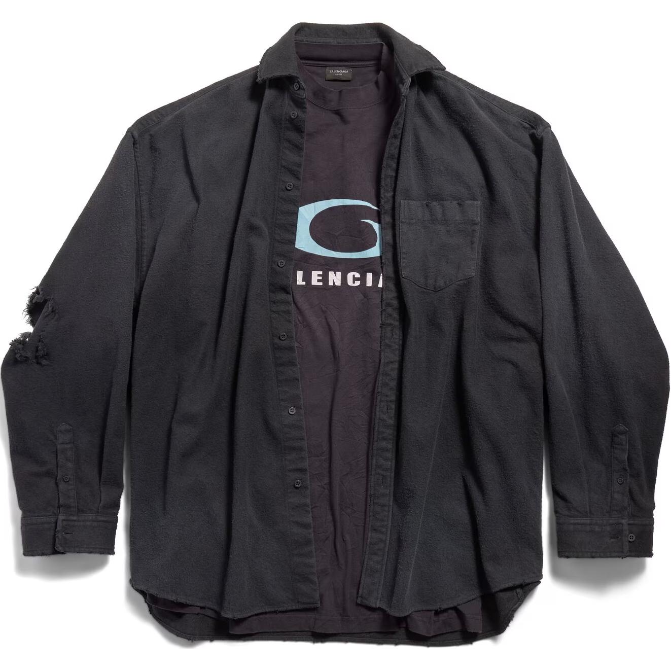 Loop Sports Icon Destroyed Layered Shirt Balenciaga, черный
Loop Sports Icon Destroyed Layered Shirt Balenciaga, черный