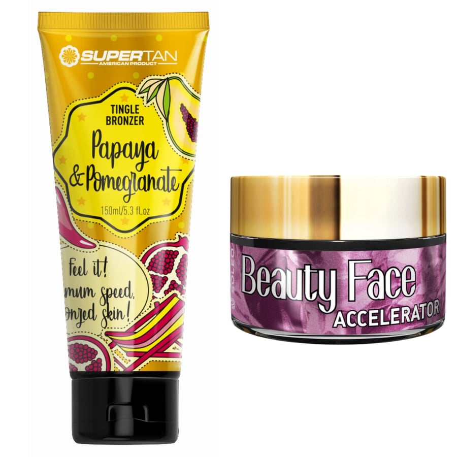 Суперзагар Папайя и Гранат + Баночка Красоты для Лица Supertan
Суперзагар Папайя и Гранат + Баночка Красоты для Лица Supertan