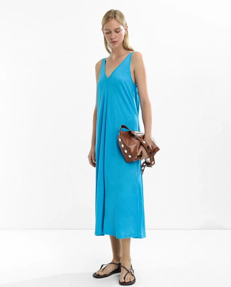 Свободное миди-платье без рукавов Parfois, синий
Свободное миди-платье без рукавов Parfois, синий