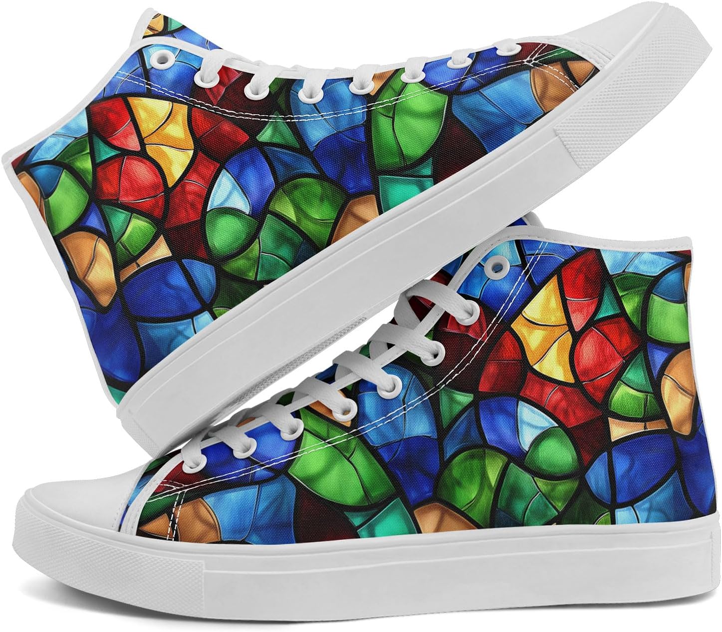 Высокие кеды на шнуровке AWSOLE с принтом из витражного стекла для женщин и мужчин, разноцветные легкие модные повседневные обувные для прогулок
Высокие кеды на шнуровке AWSOLE с принтом из витражного стекла для женщин и мужчин, разноцветные легкие модные повседневные обувные для прогулок
