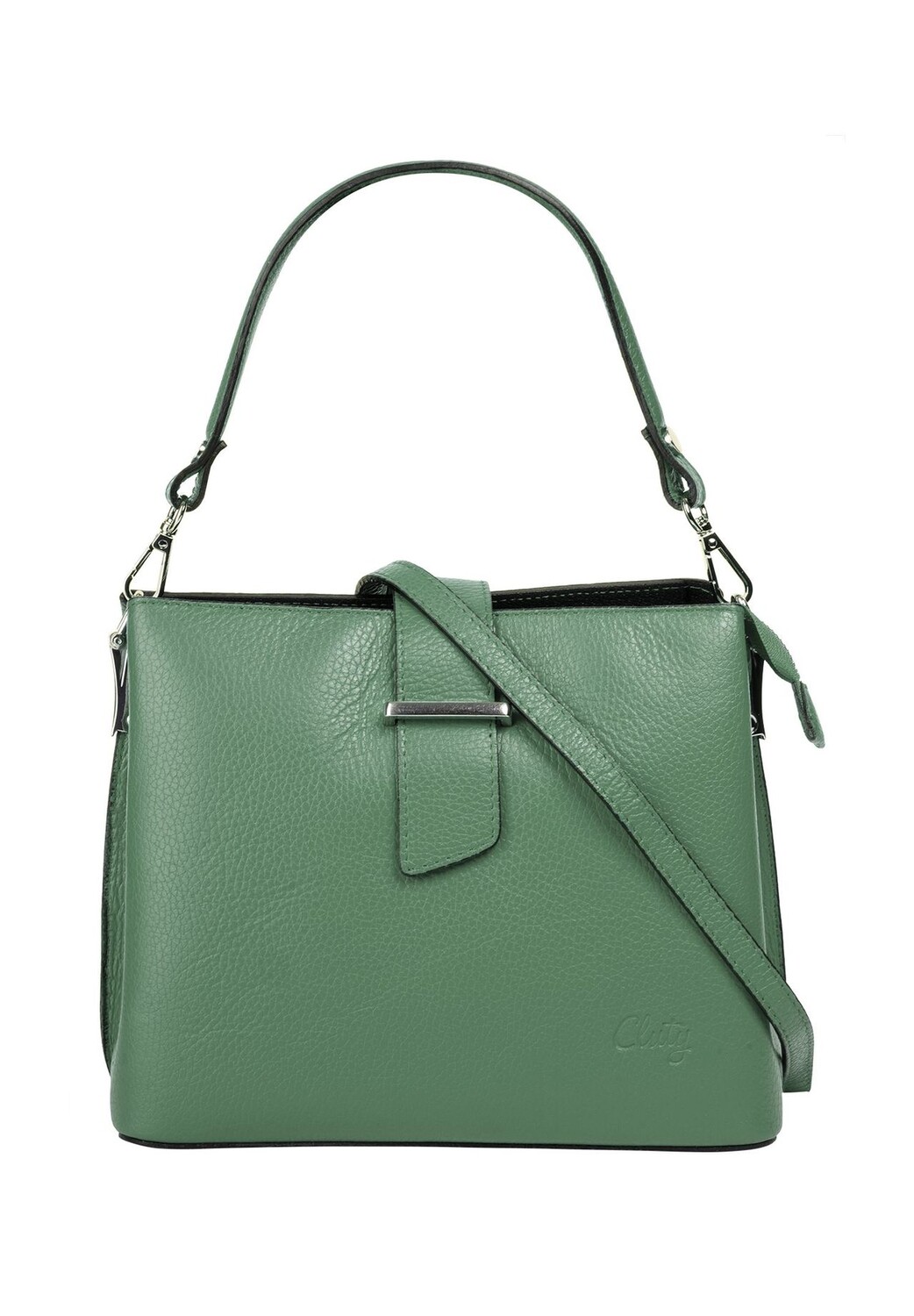 Сумочка, натуральная кожа, производство Италия Cluty, зеленый
Сумочка, натуральная кожа, производство Италия Cluty, зеленый
