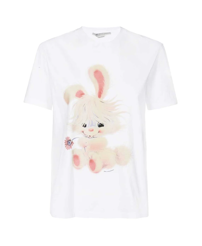 Хлопковая футболка с длинным принтом Stella Mccartney, белый
Хлопковая футболка с длинным принтом Stella Mccartney, белый