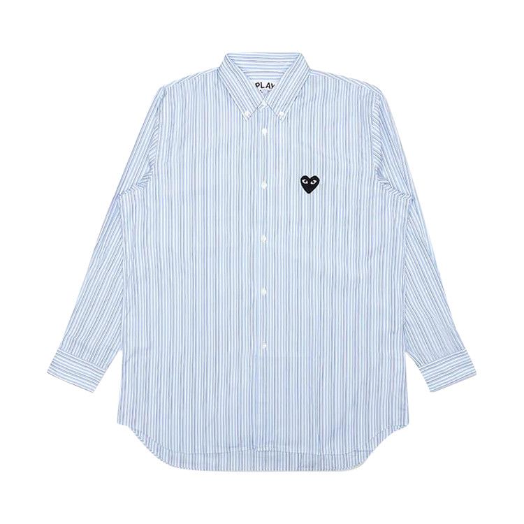 Топ Comme des Garçons PLAY Black Emblem Stripe Button Down, Blue
Топ Comme des Garçons PLAY Black Emblem Stripe Button Down, Blue