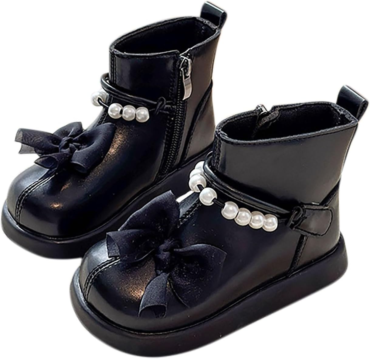 Ботильоны для девочек-подростков с бантом и жемчужинами, детская обувь, ботинки из ПУ-кожи с боковой молнией, короткие ботинки, размер 18 месяцев - 10 лет Zzalalana, Black
Ботильоны для девочек-подростков с бантом и жемчужинами, детская обувь, ботинки из ПУ-кожи с боковой молнией, короткие ботинки, размер 18 месяцев - 10 лет Zzalalana, Black