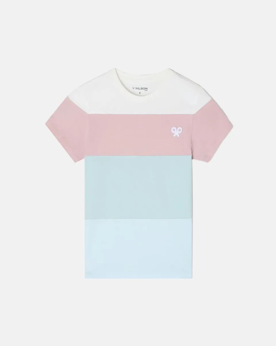 Детская футболка с широкими полосками и короткими рукавами Silbon, многоцветный
Детская футболка с широкими полосками и короткими рукавами Silbon, многоцветный