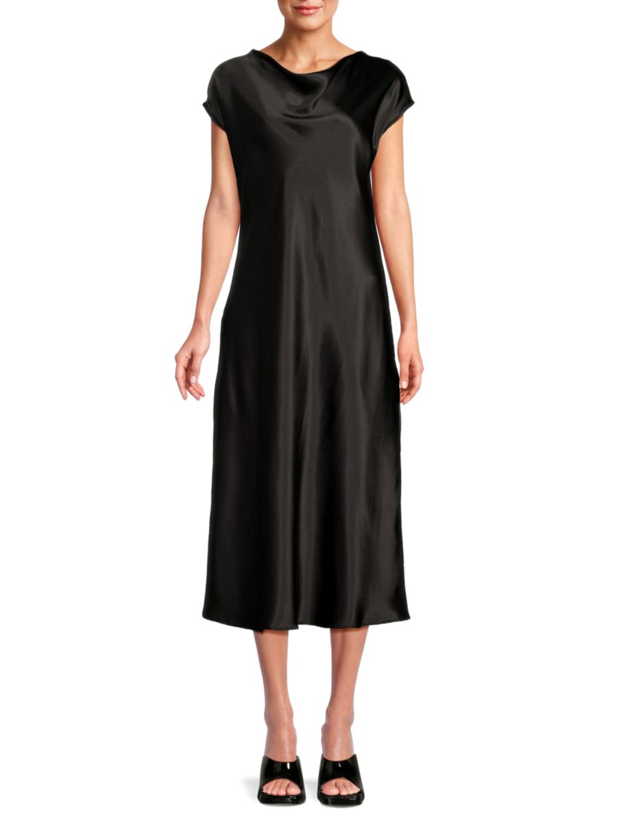 Атласное платье миди-шифт Renee C., черный
Атласное платье миди-шифт Renee C., черный