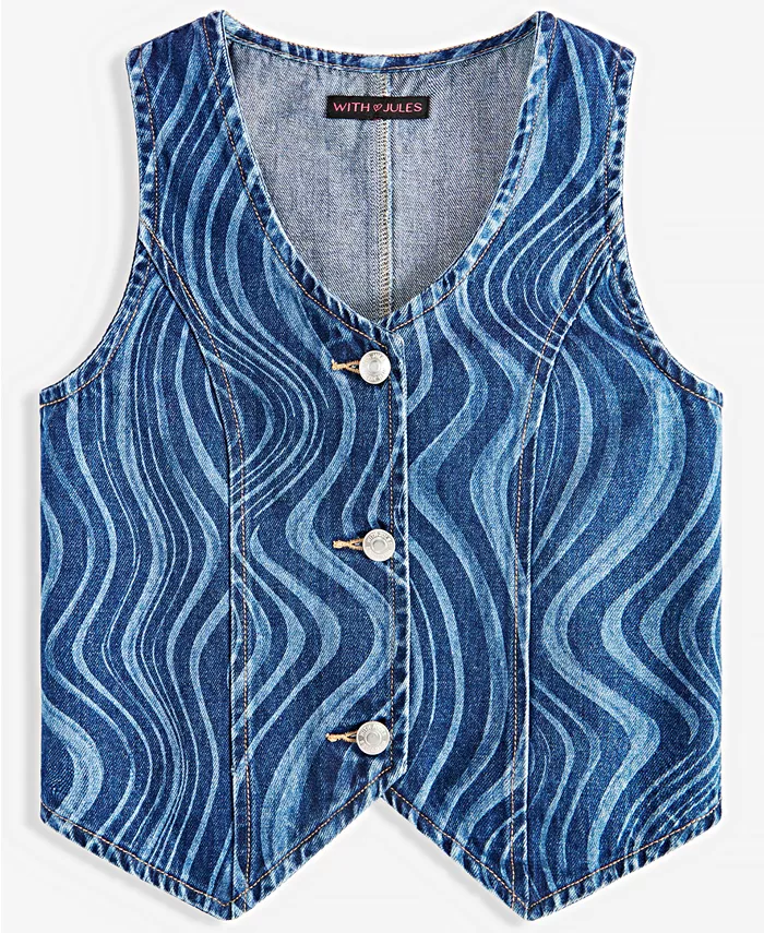 Женский топ из хлопкового денима с эффектом волны Big Girl With Jules, мультиколор
Женский топ из хлопкового денима с эффектом волны Big Girl With Jules, мультиколор