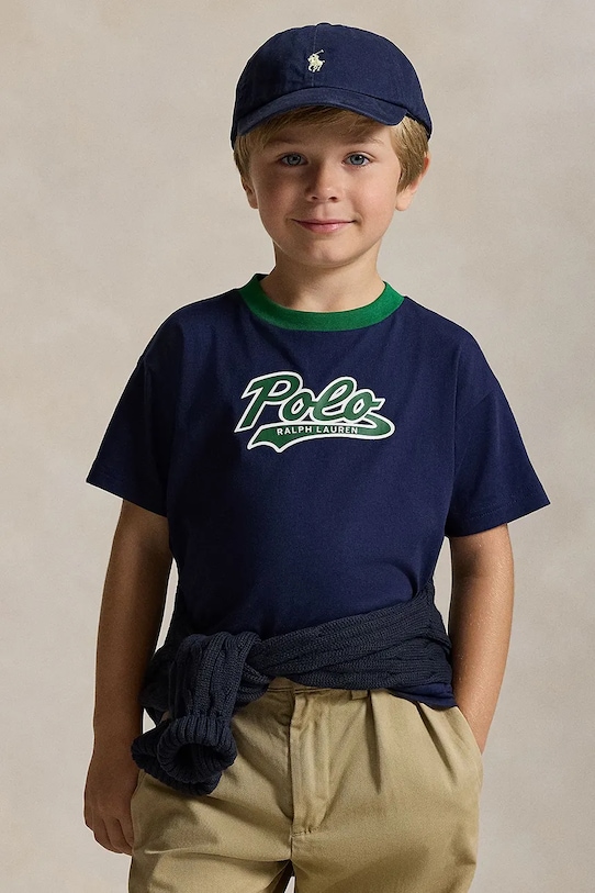 Детская хлопковая футболка Polo Ralph Lauren, темно-синий
Детская хлопковая футболка Polo Ralph Lauren, темно-синий