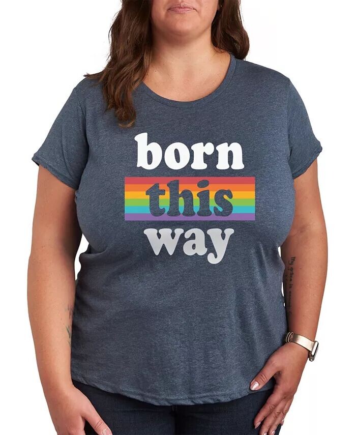 Модная футболка больших размеров с графическим рисунком Pride Born This Way Hybrid Apparel, синий
Модная футболка больших размеров с графическим рисунком Pride Born This Way Hybrid Apparel, синий