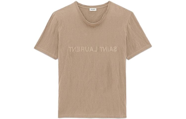 Футболка с круглым вырезом и логотипом Saint Laurent, коричневый
Футболка с круглым вырезом и логотипом Saint Laurent, коричневый