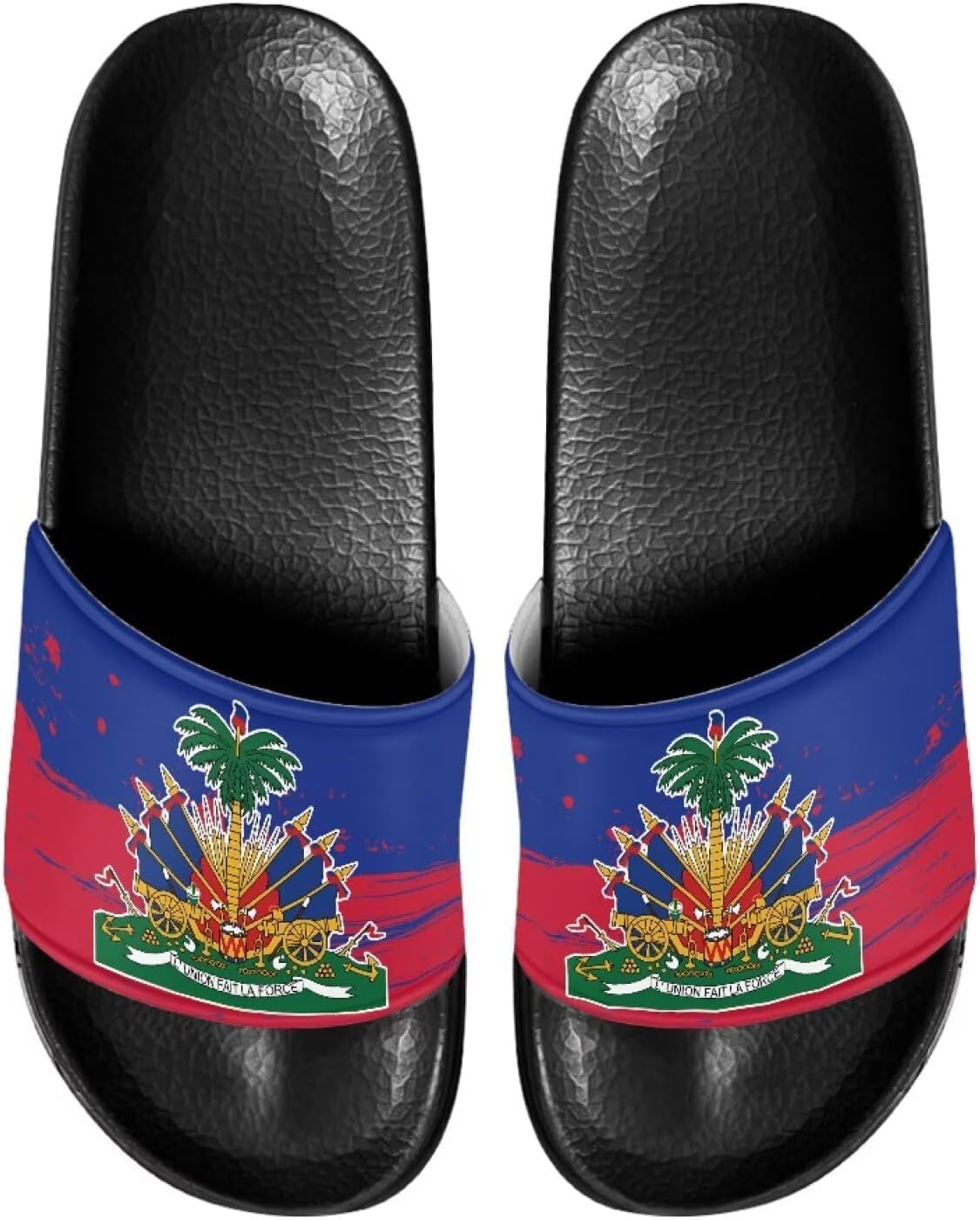 Милые шлепанцы для женщин, удобные, быстро сохнущие, на плоской подошве, для пляжа и душа Judentidos, Haiti Flag
Милые шлепанцы для женщин, удобные, быстро сохнущие, на плоской подошве, для пляжа и душа Judentidos, Haiti Flag