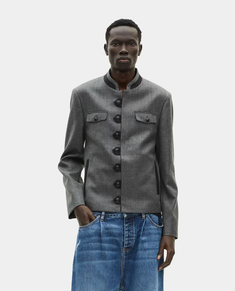 Мужская шерстяная куртка прямого покроя в стиле Мао The Kooples, серый
Мужская шерстяная куртка прямого покроя в стиле Мао The Kooples, серый