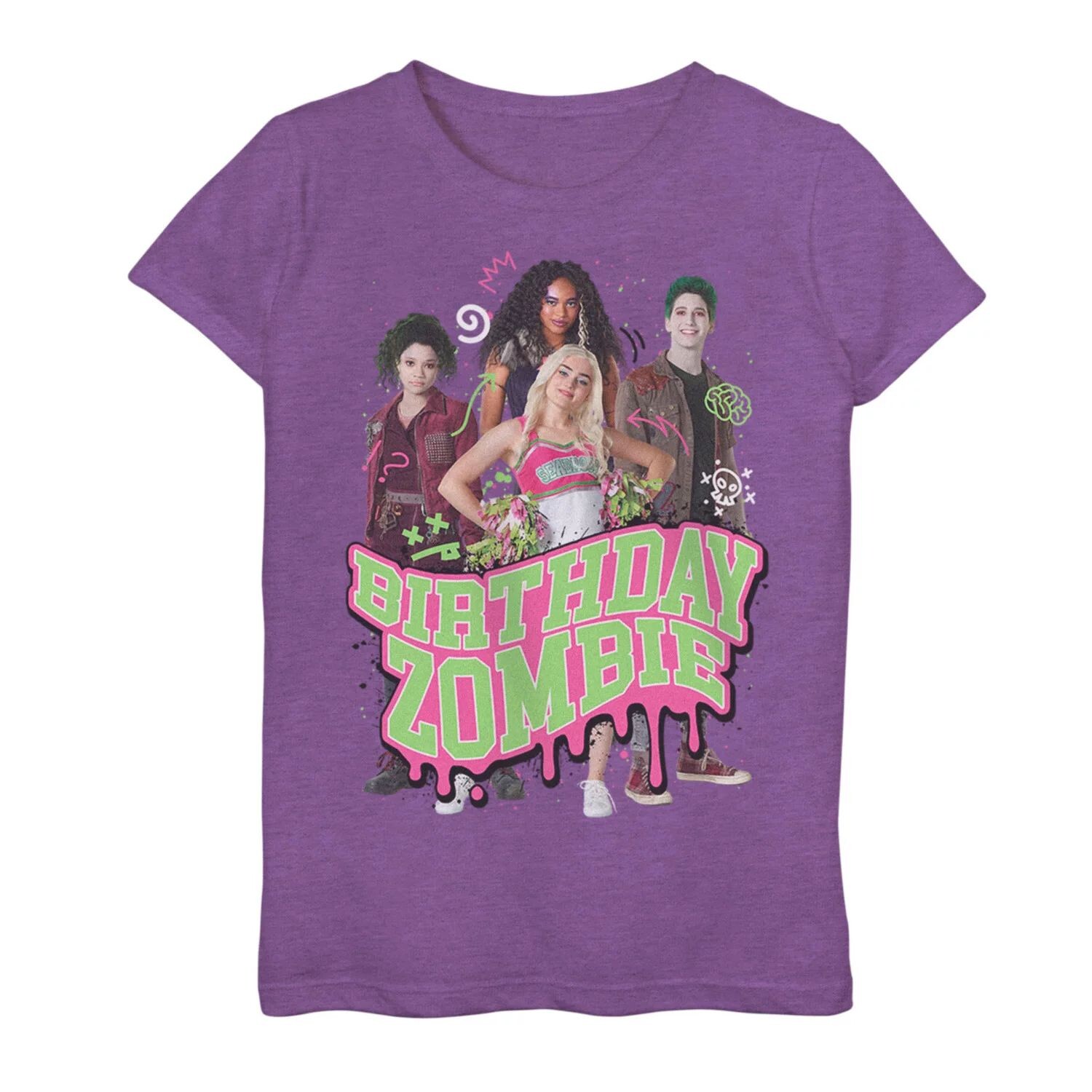 Футболка с рисунком на день рождения для девочек 7–16 лет Disney's Zombies Licensed Character
Футболка с рисунком на день рождения для девочек 7–16 лет Disney's Zombies Licensed Character