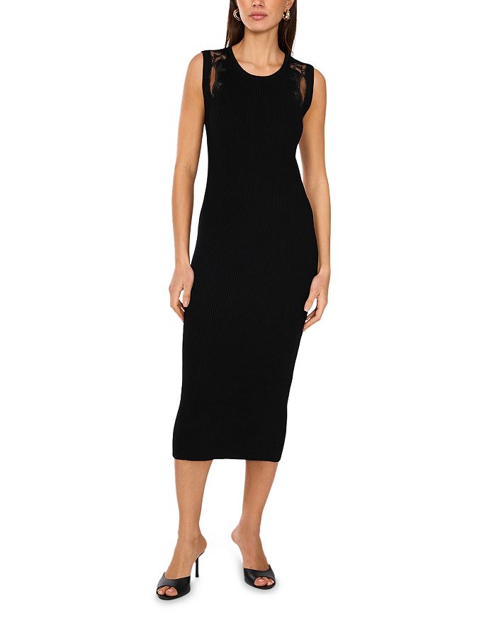 Платье миди без рукавов с кружевными плечами VINCE CAMUTO, черный
Платье миди без рукавов с кружевными плечами VINCE CAMUTO, черный