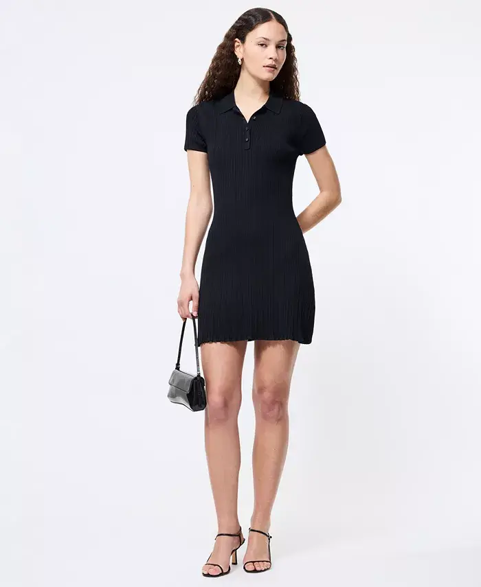 Женское мини-платье с ребристым воротником-поло French Connection, черный
Женское мини-платье с ребристым воротником-поло French Connection, черный