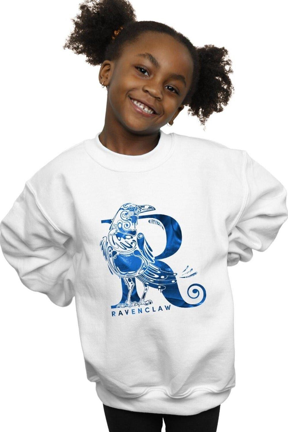 Толстовка с изображением Рейвенкло и Ворона Harry Potter, белый 
Толстовка с изображением Рейвенкло и Ворона Harry Potter, белый
