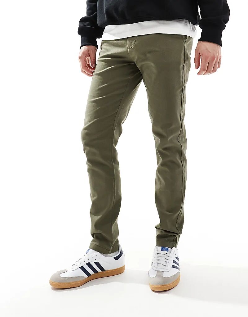 Узкие брюки чинос цвета хаки ASOS DESIGN
Узкие брюки чинос цвета хаки ASOS DESIGN