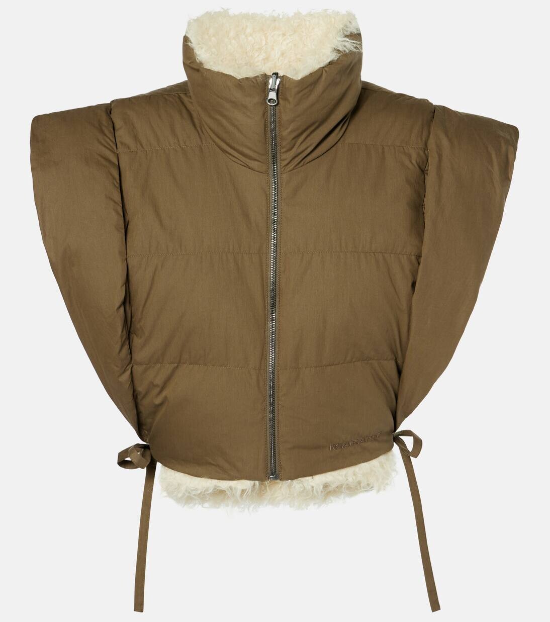 Двусторонний стеганый жилет Hoodiali Marant Etoile, хаки
Двусторонний стеганый жилет Hoodiali Marant Etoile, хаки