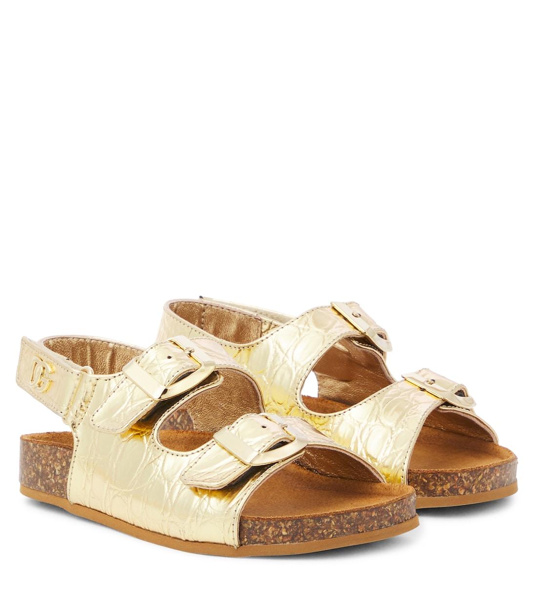 Сандалии из металлизированной кожи Dolce&Gabbana Kids, Oro
Сандалии из металлизированной кожи Dolce&Gabbana Kids, Oro