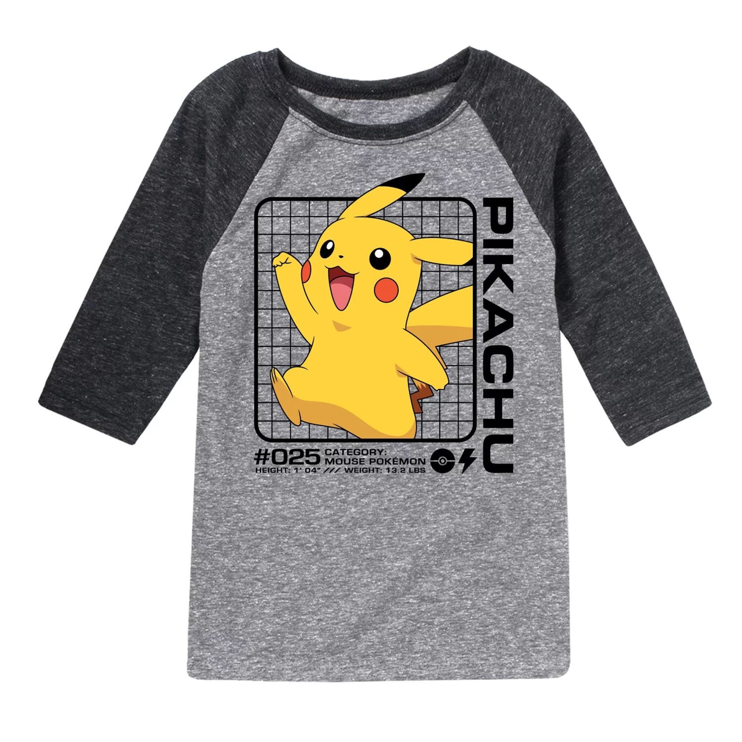 Футболка реглан для мальчиков 8–20 лет с изображением Pokemon Pikachu Stats Licensed Character
Футболка реглан для мальчиков 8–20 лет с изображением Pokemon Pikachu Stats Licensed Character