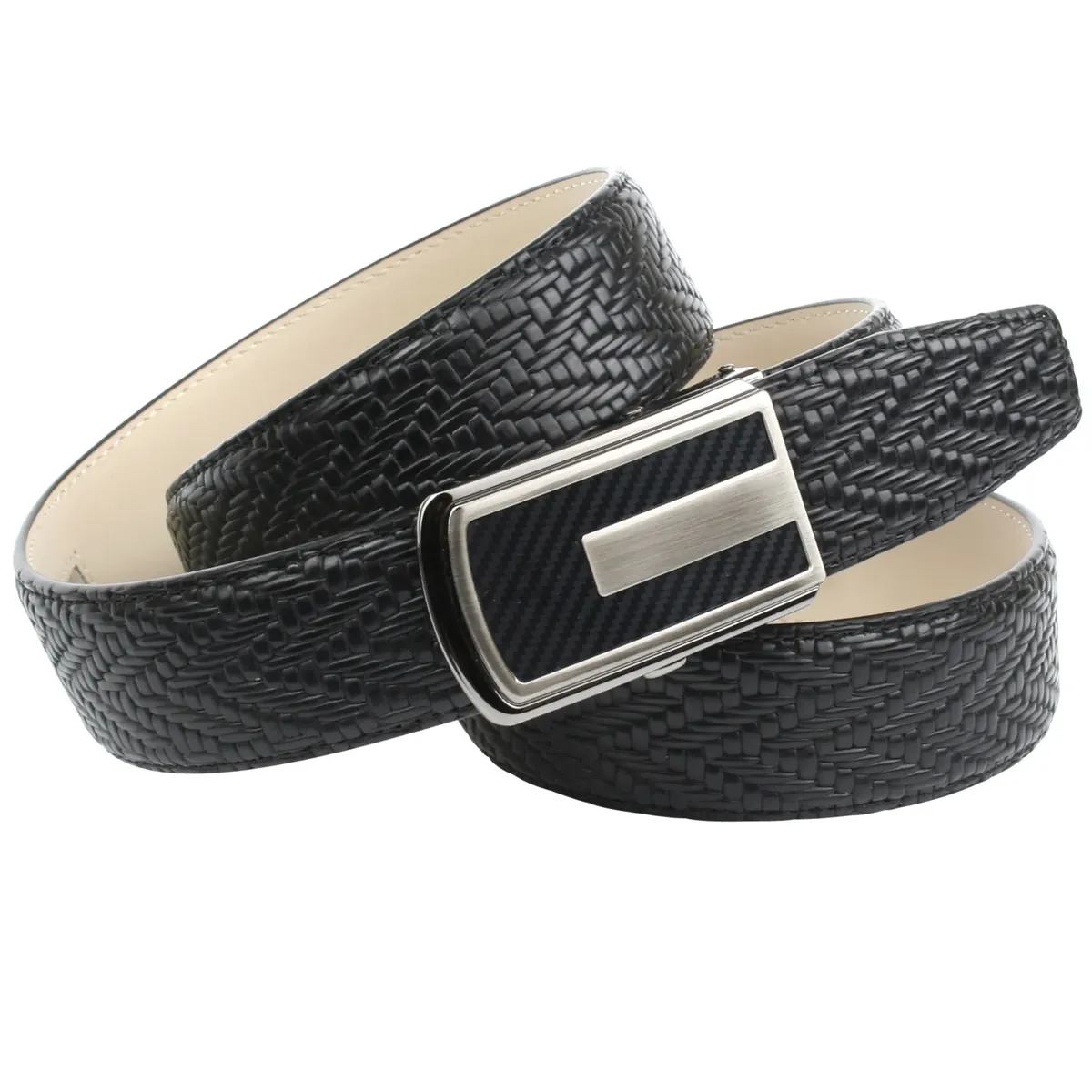 Кожаный ремень Anthoni Crown с плетеным тиснением, черный
Кожаный ремень Anthoni Crown с плетеным тиснением, черный