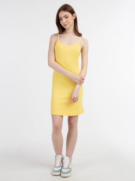 Мини-Платье из трикотажа в рубчик. Mymo, желтый
Мини-Платье из трикотажа в рубчик. Mymo, желтый