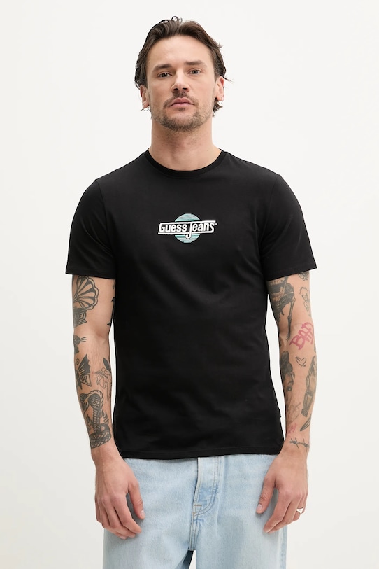 Хлопковая футболка Guess Jeans, черный
Хлопковая футболка Guess Jeans, черный