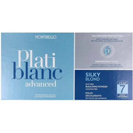 Plati Blanc Advanced Silky Blond обесцвечивающая пудра без пыли 500 г, Montibello
Plati Blanc Advanced Silky Blond обесцвечивающая пудра без пыли 500 г, Montibello