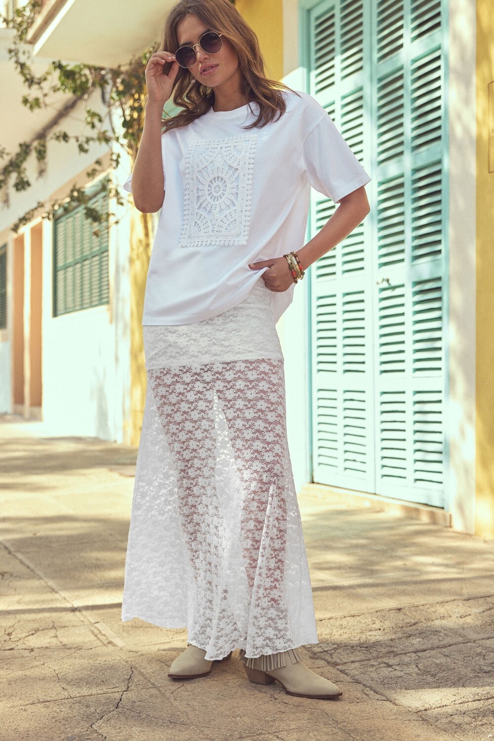 Юбка макси из кружева Next, белый
Юбка макси из кружева Next, белый