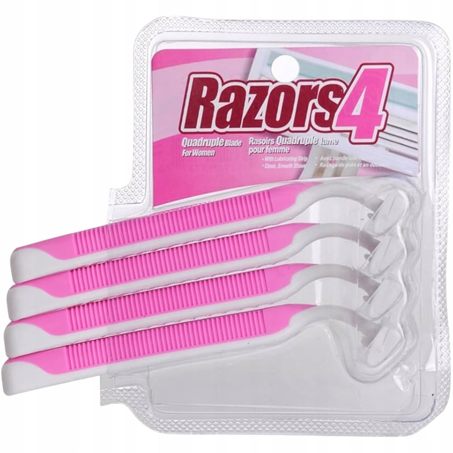 Женская бритва, упаковка из 4 шт., розовая Inna marka
Женская бритва, упаковка из 4 шт., розовая Inna marka
