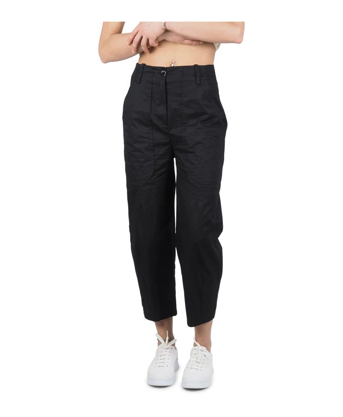 Черные хлопковые летние брюки для женщин Alessia Santi, черный
Черные хлопковые летние брюки для женщин Alessia Santi, черный