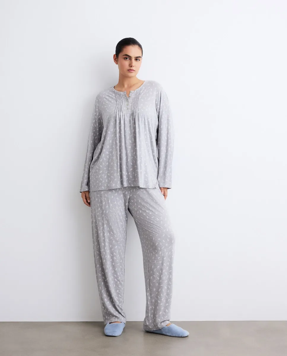 Женская пижама с декоративной планкой Couchel, светло-серый
Женская пижама с декоративной планкой Couchel, светло-серый