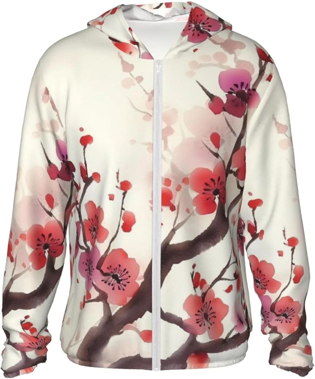 UPF 50+ легкая куртка на молнии с капюшоном для защиты от солнца, японский весенний цветочный принт plum LHBWCVN
UPF 50+ легкая куртка на молнии с капюшоном для защиты от солнца, японский весенний цветочный принт plum LHBWCVN