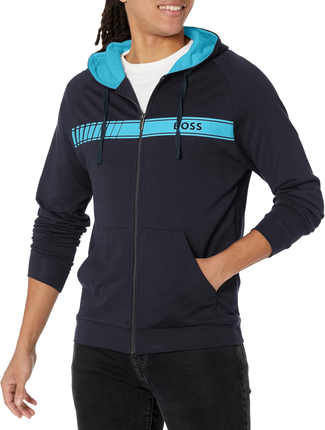 BOSS мужская аутентичная худи на молнии, Dark Navy Blue
BOSS мужская аутентичная худи на молнии, Dark Navy Blue